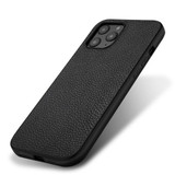 For iPhone 12 Pro Max (6.7in) Case Genuine Leather Durable Slim Fit Protective Cover Black | iCoverLover Australia