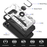 For iPhone 12 Pro Max (6.7in) Case Tough Armour Protective Cover with Magnetic Ring Holder Silver | iCoverLover Australia