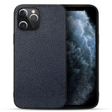 For iPhone 12/12 Pro (6.1in) Case Genuine Leather Durable Slim Fit Protective Cover Blue | iCoverLover Australia