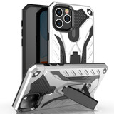 For iPhone 12 Pro Max (6.7in) Case, Armour Strong Shockproof Tough Cover with Kickstand, Silver | iCoverLover Australia