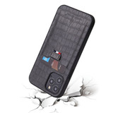 For iPhone 12 mini (5.4in) Case, Crocodile Pattern PU Leather Card Slot Cover Grey | iCoverLover Australia