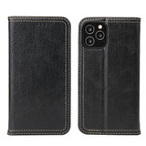 For iPhone 12 mini (5.4in) Case PU Leather Flip Wallet Protective Cover Kickstand Black | iCoverLover Australia