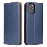 For iPhone 12 mini (5.4in) Case Leather Flip Wallet Folio Cover with Stand Blue | iCoverLover Australia
