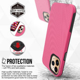 For iPhone 12 Pro Max (6.7in) Case Armour Shockproof Strong Light Slim Cover Pink | iCoverLover Australia