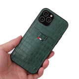 For iPhone 12/12 Pro (6.1in) Case, Crocodile Pattern PU Leather Card Slot Cover Green | iCoverLover Australia