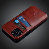 For iPhone 12/12 Pro (6.1in) Case Deluxe Leather Wallet Back Shell Slim Cover Brown | iCoverLover Australia