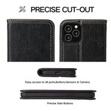 For iPhone 12 Pro Max (6.7in) Case PU Leather Flip Wallet Protective Cover Kickstand Black | iCoverLover Australia