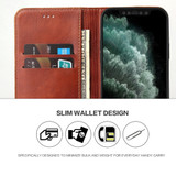 For iPhone 12 Pro Max (6.7in) Case PU Leather Flip Wallet Protective Cover Kickstand Brown | iCoverLover Australia