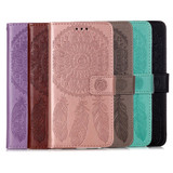 For iPhone 12 Pro Max Case Dream Catcher Printing Folio PU Leather Case,Holder, Card Slots, Wallet, Lanyard, Brown | iCoverLover Australia