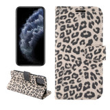 For iPhone 12/12 Pro Case Leopard Print Pattern Folio PU Leather Case,Card Slot and Holder, Gray | iCoverLover Australia