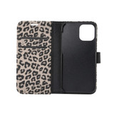 For iPhone 12/12 Pro Case Leopard Print Pattern Folio PU Leather Case,Card Slot and Holder, Gray | iCoverLover Australia