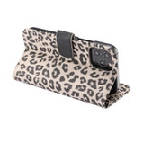 For iPhone 12/12 Pro Case Leopard Print Pattern Folio PU Leather Case,Card Slot and Holder, Gray | iCoverLover Australia