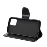 For iPhone 12/12 Pro Case Butterfly Flower Pattern Folio PU Leather Case,Holder, Card Slots, Wallet, Black | iCoverLover Australia