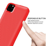 For iPhone 11 Pro Max Case Carbon Fiber Texture Slim Strong Soft Cover Red | iCoverLover Australia