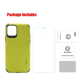 For iPhone 11 Pro Max Case Denim Texture Green Cover & Tempered Glass Screen Protector | iCoverLover Australia