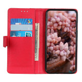 For iPhone 12/12 Pro Case Copper Buckle Retro Wild Horse Texture Folio PU Leather Case Wallet, Red | iCoverLover Australia
