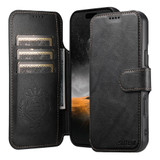 For iPhone Air Case Leather Flip Wallet Cover Stand Compatible with MagSafe Black | iCoverLover Australia