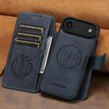 For iPhone Air Case Leather Flip Wallet Cover Stand Compatible with MagSafe Blue | iCoverLover Australia