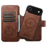 For iPhone Air Case Leather Flip Wallet Cover Stand Compatible with MagSafe Brown | iCoverLover Australia