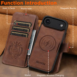 For iPhone Air Case Leather Flip Wallet Cover Stand Compatible with MagSafe Brown | iCoverLover Australia