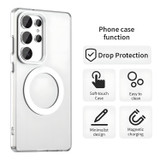 For Samsung Galaxy S25 Ultra 5G Case - Durable Acrylic + TPU, MagSafe Compatible Scratch-Resistant Cover, White | iCoverLover Australia