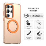 For Samsung Galaxy S25 Ultra 5G Case - Durable Acrylic + TPU, MagSafe Compatible Scratch-Resistant Cover, Orange | iCoverLover Australia