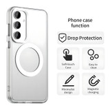 For Samsung Galaxy S25 5G Case - Durable Acrylic + TPU, MagSafe Compatible Scratch-Resistant Cover, White | iCoverLover Australia