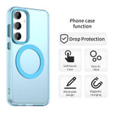 For Samsung Galaxy S25 5G Case - Durable Acrylic + TPU, MagSafe Compatible Scratch-Resistant Cover, Blue | iCoverLover Australia