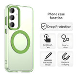For Samsung Galaxy S25 5G Case - Durable Acrylic + TPU, MagSafe Compatible Scratch-Resistant Cover, Green | iCoverLover Australia