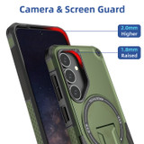 For Samsung Galaxy S25 5G Case, MagSafe Compatible, Kickstand Protective Cover, Army Green | iCoverLover Australia