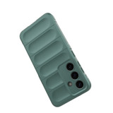 For Samsung Galaxy S25 Case - Wavy Shield, Durable TPU + Flannel Protective Cover, Dark Grey | iCoverLover Australia