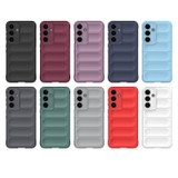 For Samsung Galaxy S25+ Plus Case - Wavy Shield, Durable TPU + Flannel Protective Cover, Black | iCoverLover Australia
