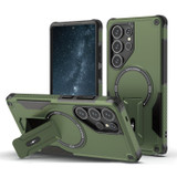 For Samsung Galaxy S25 Ultra 5G Case, MagSafe Compatible, Kickstand Protective Cover, Army Green | iCoverLover Australia