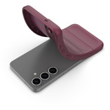 For Samsung Galaxy S25+ Plus Case - Wavy Shield, Durable TPU + Flannel Protective Cover, Grey | iCoverLover Australia