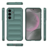 For Samsung Galaxy S25+ Plus Case - Wavy Shield, Durable TPU + Flannel Protective Cover, Dark Green | iCoverLover Australia