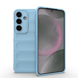 For Samsung Galaxy S25+ Plus Case - Wavy Shield, Durable TPU + Flannel Protective Cover, Light Blue | iCoverLover Australia