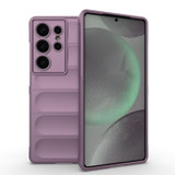 For Samsung Galaxy S25 Ultra Case - Wavy Shield, Durable TPU + Flannel Protective Cover, Purple | iCoverLover Australia