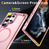 For Samsung Galaxy S25 Ultra Case - MagSafe compatible, Shock-Absorbent Protective Cover, Clear Pink | iCoverLover Australia