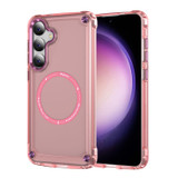 For Samsung Galaxy S25+ Plus Case - MagSafe compatible, Shock-Absorbent Protective Cover, Clear Pink | iCoverLover Australia