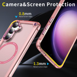 For Samsung Galaxy S25+ Plus Case - MagSafe compatible, Shock-Absorbent Protective Cover, Clear Pink | iCoverLover Australia