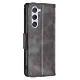 For Samsung Galaxy S25 Case - Lambskin Texture, Folio PU Leather Wallet Cover with Card Slots, Lanyard, Black | iCoverLover Australia