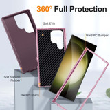 For Samsung Galaxy S24 Ultra 5G Case, 3-Layer Shock-Absorbent Protective Cover, Purple + Pink | iCoverLover Australia