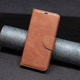 For Samsung Galaxy S24+ Plus Case - Lambskin Texture, Folio PU Leather Wallet Cover with Card Slots, Lanyard, Brown | iCoverLover Australia