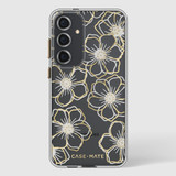 For Samsung Galaxy S24+ Plus Case-Mate Floral Gems Cover, Gold | iCoverLover Australia