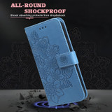 For Samsung Galaxy S26 Case - Embossed Flower Wallet Cover