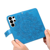 For Samsung Galaxy S26 Ultra Case - Embossed Flower Wallet Cover