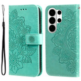 For Samsung Galaxy S26 Ultra Case - Embossed Flower Wallet Cover