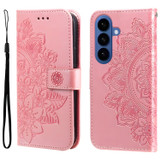For Samsung Galaxy S26+ Plus Case - Embossed Flower Wallet Cover