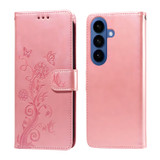 For Samsung Galaxy S26+ Plus Case - Embossed Butterfly PU Leather Wallet Cover
