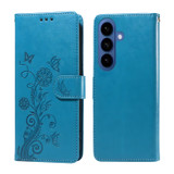 For Samsung Galaxy S26 Case - Embossed Butterfly PU Leather Wallet Cover